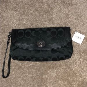 Brand New Black Coach Wristlet Wallet